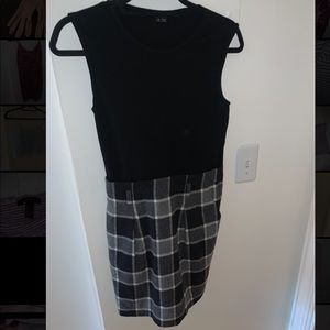 Theory Black and Plaid Dress